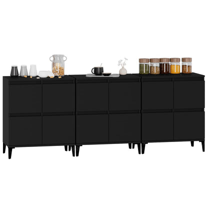 Sideboards 3 Stk. Schwarz 60x35x70 cm Holzwerkstoff