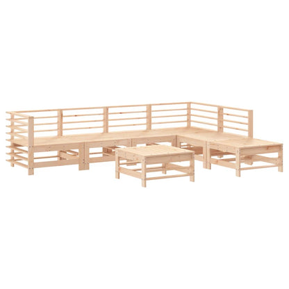 7-tlg. Garten-Lounge-Set Massivholz Kiefer