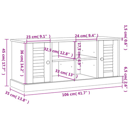 Schuhbank VIGO 106x35x45 cm Massivholz Kiefer