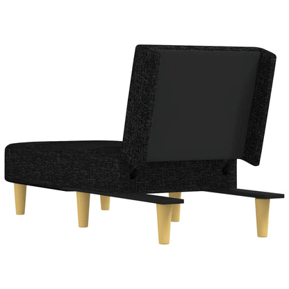 Chaiselongue Schwarz Stoff