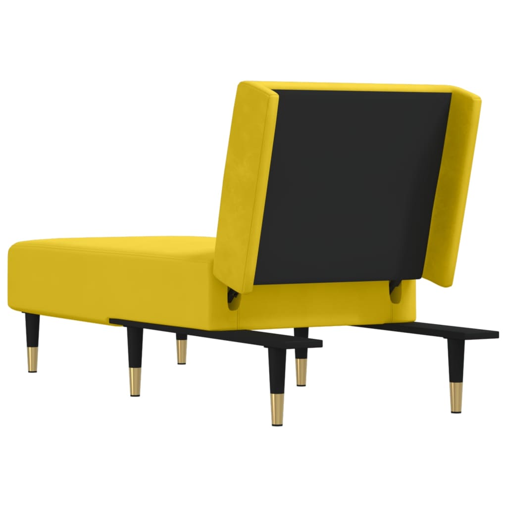 Chaiselongue Gelb Samt