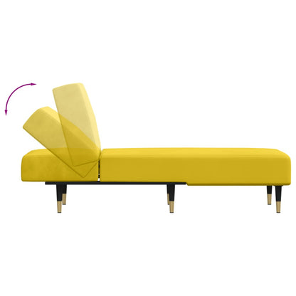 Chaiselongue Gelb Samt