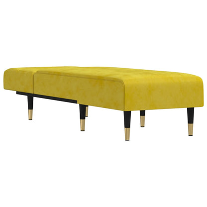 Chaiselongue Gelb Samt