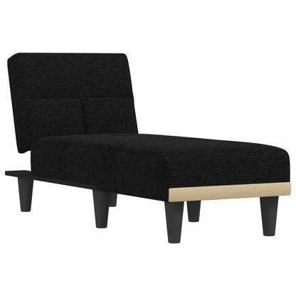 Chaiselongue Schwarz Stoff