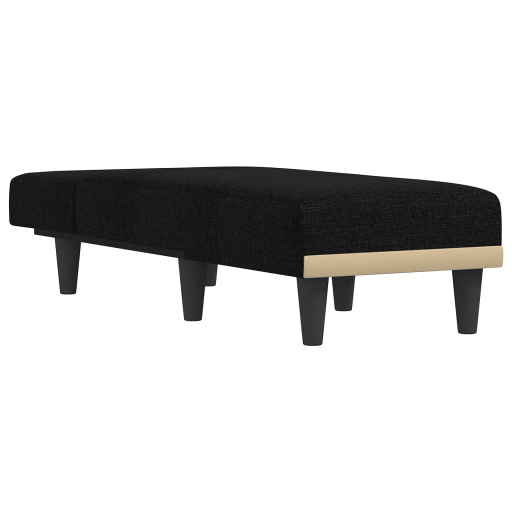 Chaiselongue Schwarz Stoff