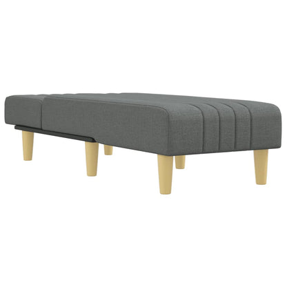 Chaiselongue Dunkelgrau Stoff