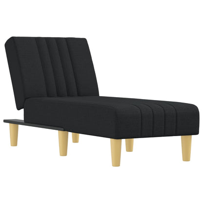 Chaiselongue Schwarz Stoff