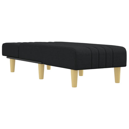 Chaiselongue Schwarz Stoff