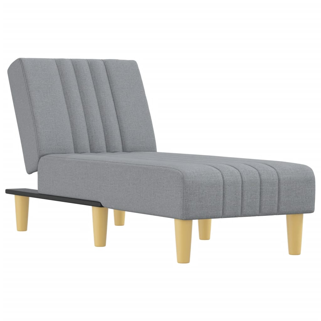 Chaiselongue Hellgrau Stoff