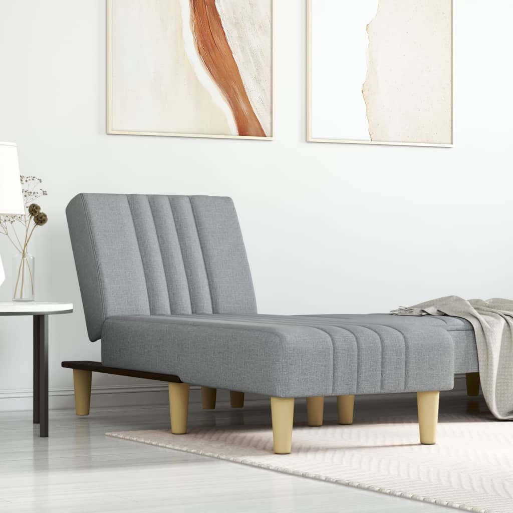 Chaiselongue Hellgrau Stoff