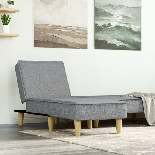 Chaiselongue Hellgrau Stoff