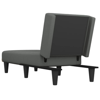 Chaiselongue Dunkelgrau Stoff