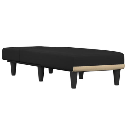 Chaiselongue Schwarz Stoff