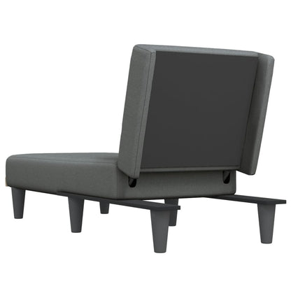 Chaiselongue Dunkelgrau Stoff