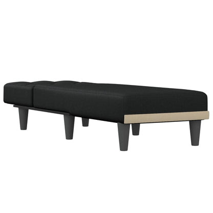 Chaiselongue Schwarz Stoff