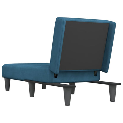 Chaiselongue Blau Samt