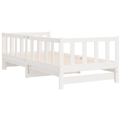 Daybed extendable white 2x(90x200) cm solid pine wood