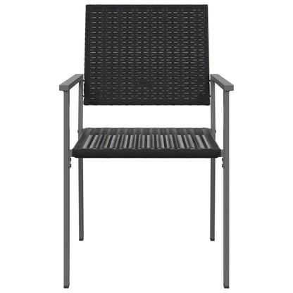 Gartenstühle 4 Stk. Schwarz 54x62,5x89 cm Poly Rattan