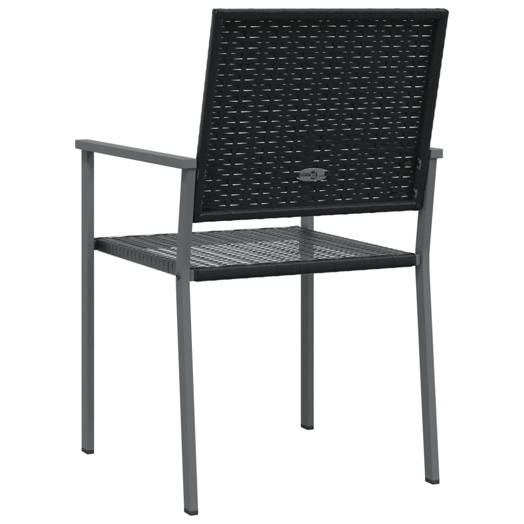 Gartenstühle 4 Stk. Schwarz 54x62,5x89 cm Poly Rattan