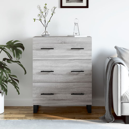 Sideboard Grau Sonoma 69,5x34x90 cm Holzwerkstoff