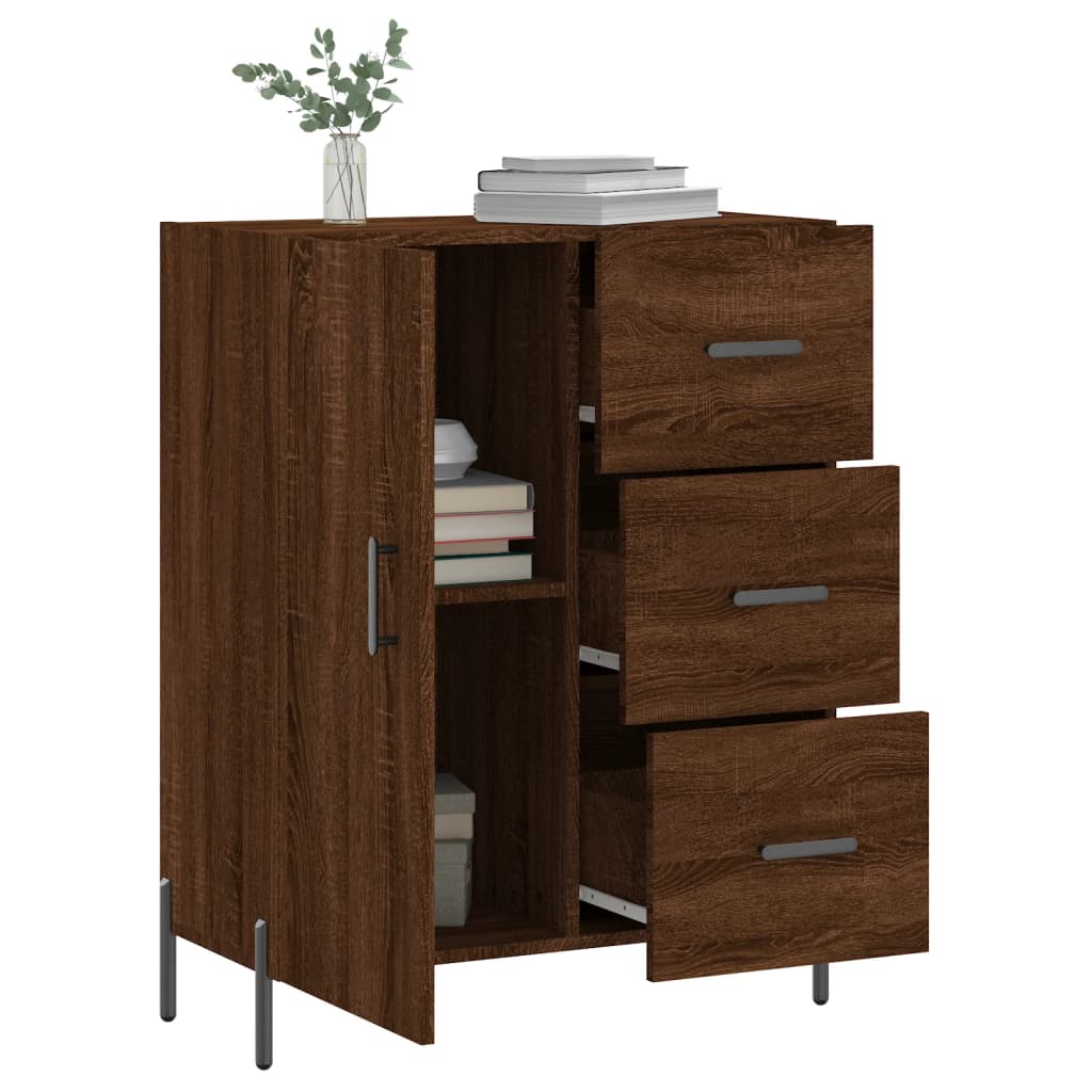 Sideboard Braun Eichen-Optik 69,5x34x90 cm Holzwerkstoff