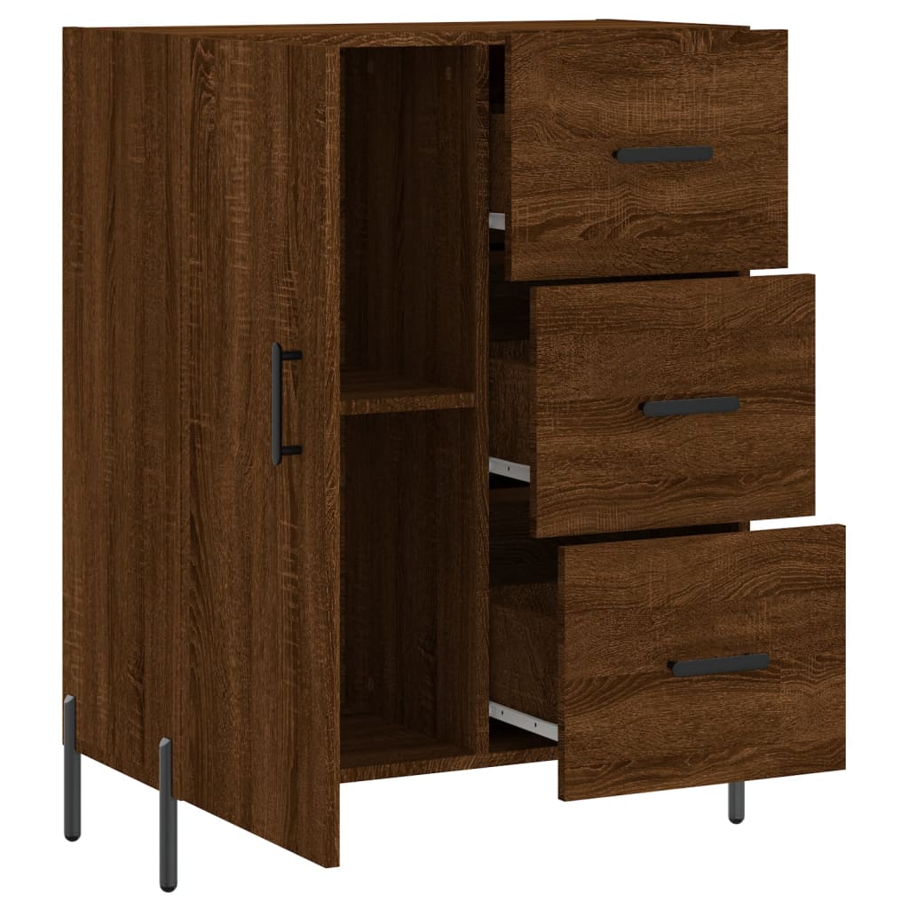 Sideboard Braun Eichen-Optik 69,5x34x90 cm Holzwerkstoff