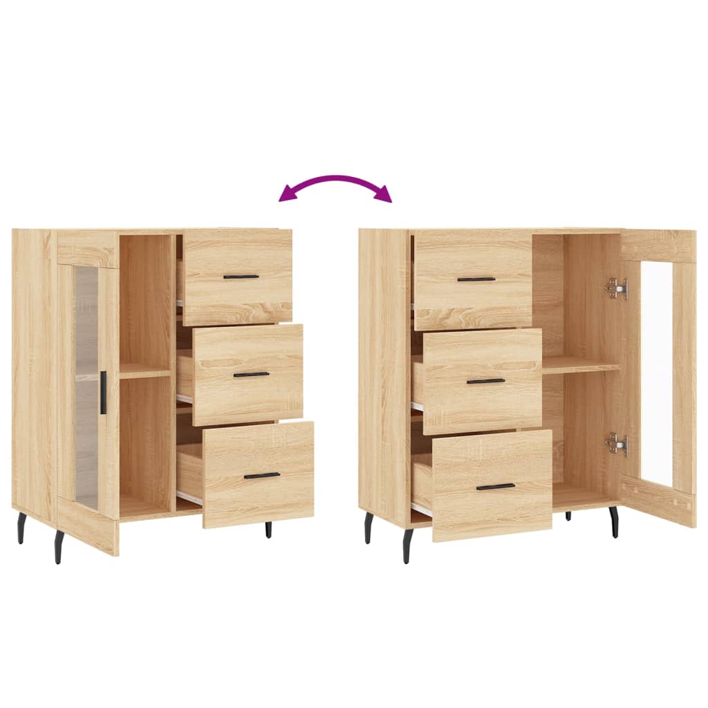 Sideboard Sonoma-Eiche 69,5x34x90 cm Holzwerkstoff