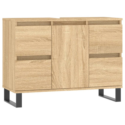 Badschrank Sonoma-Eiche 80x33x60 cm Holzwerkstoff