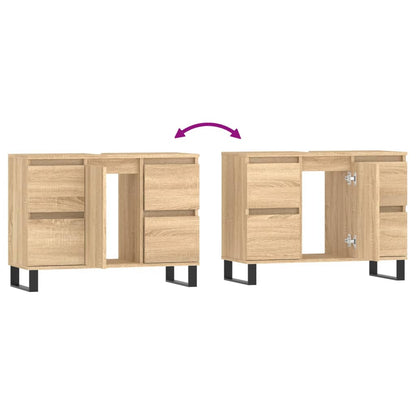 Badschrank Sonoma-Eiche 80x33x60 cm Holzwerkstoff