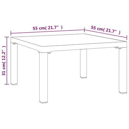 3-tlg. Garten-Lounge-Set Schwarz und Grau Poly Rattan