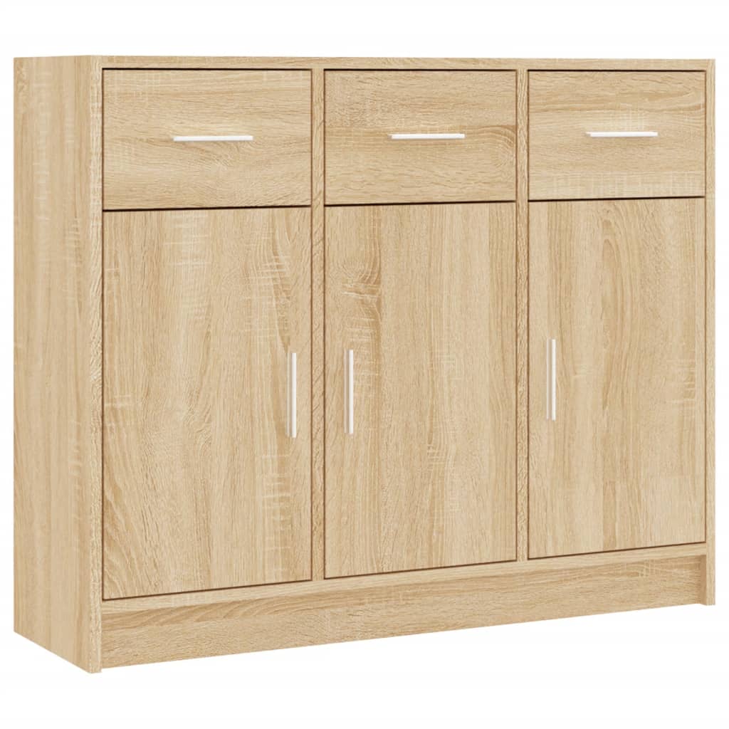 Sideboard Sonoma-Eiche 91x28x75 cm Holzwerkstoff