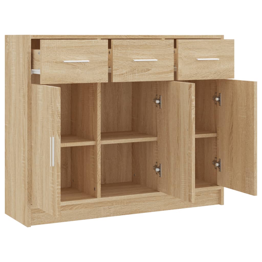 Sideboard Sonoma-Eiche 91x28x75 cm Holzwerkstoff