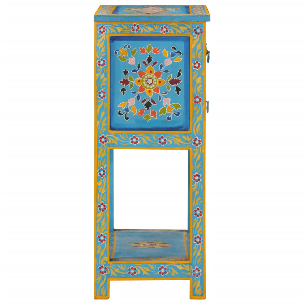 Sideboard turquoise 55x30x76 cm solid mango wood