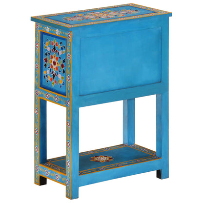 Sideboard turquoise 55x30x76 cm solid mango wood