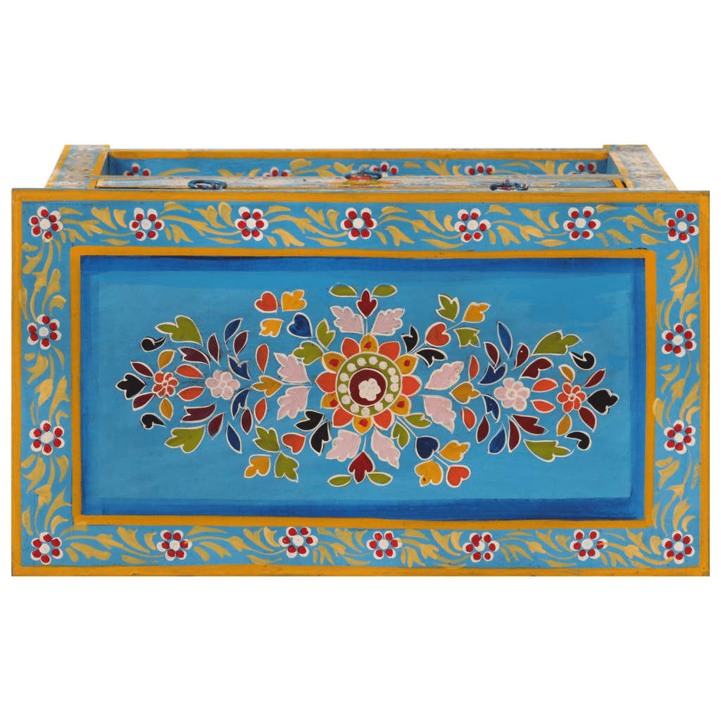 Sideboard turquoise 55x30x76 cm solid mango wood