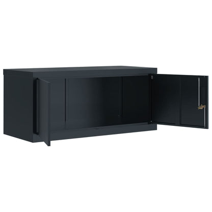 Aktenschrank Anthrazit 90x40x40 cm Stahl