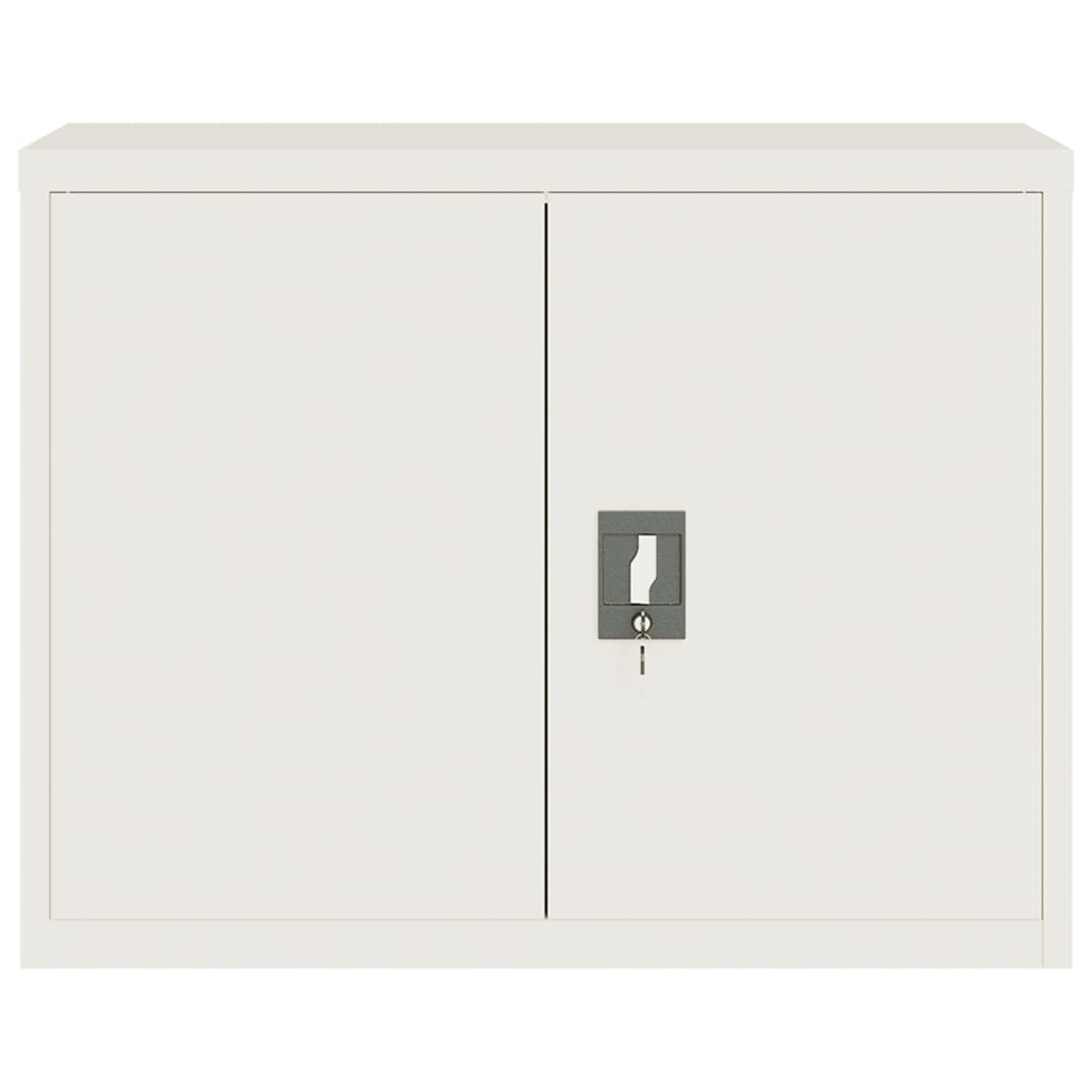 Filing cabinet white 90x40x70 cm steel