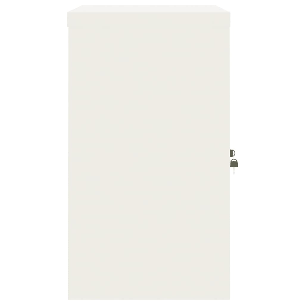 Filing cabinet white 90x40x70 cm steel