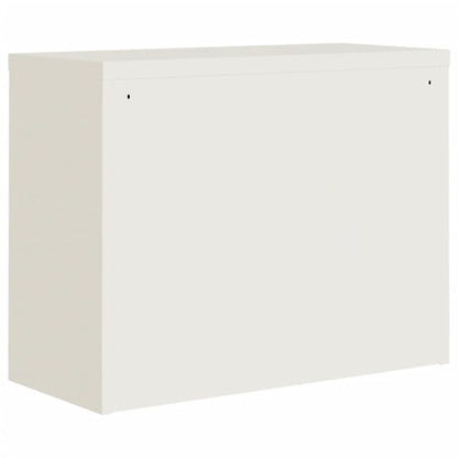 Filing cabinet white 90x40x70 cm steel