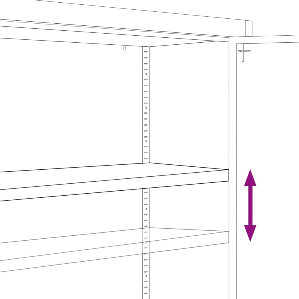 Filing cabinet white 90x40x70 cm steel