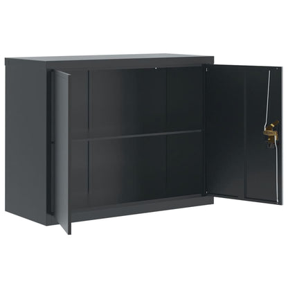 Filing cabinet anthracite 90x40x70 cm steel