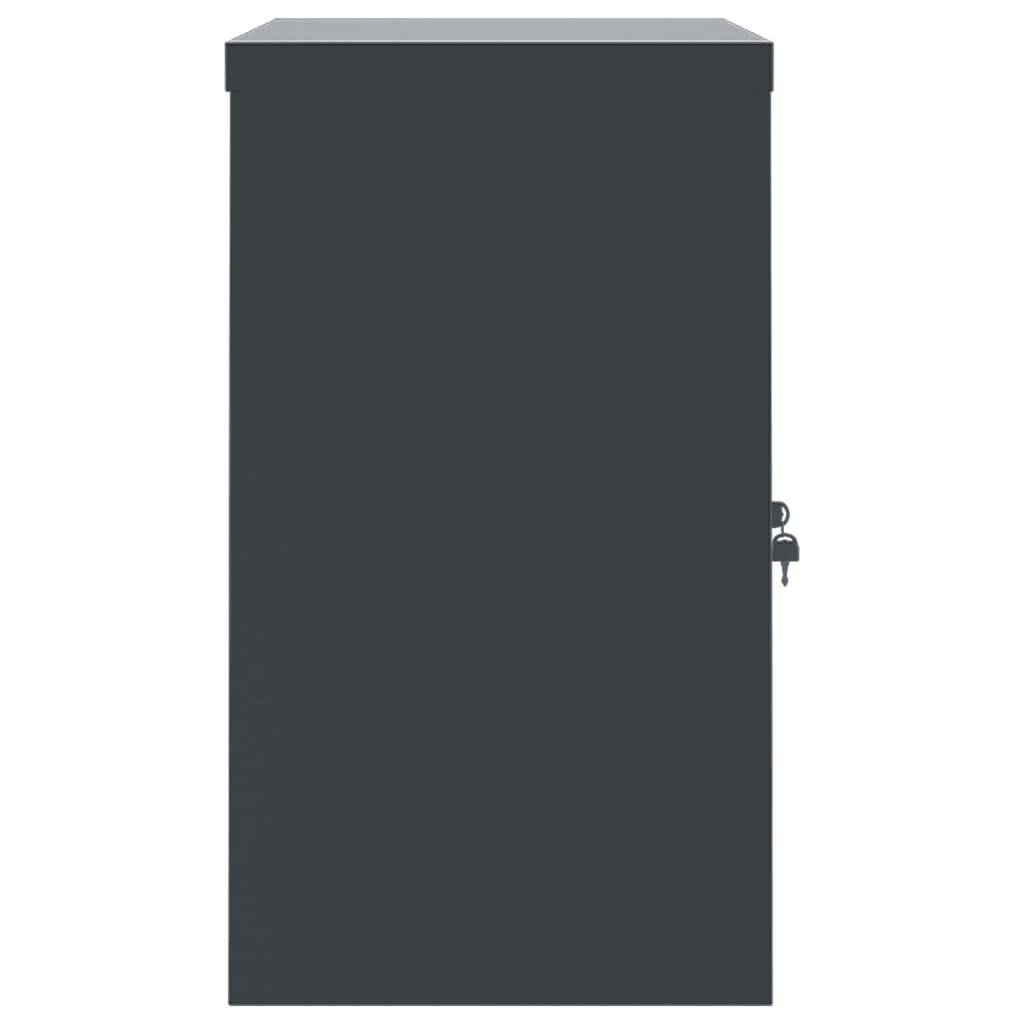 Filing cabinet anthracite 90x40x70 cm steel