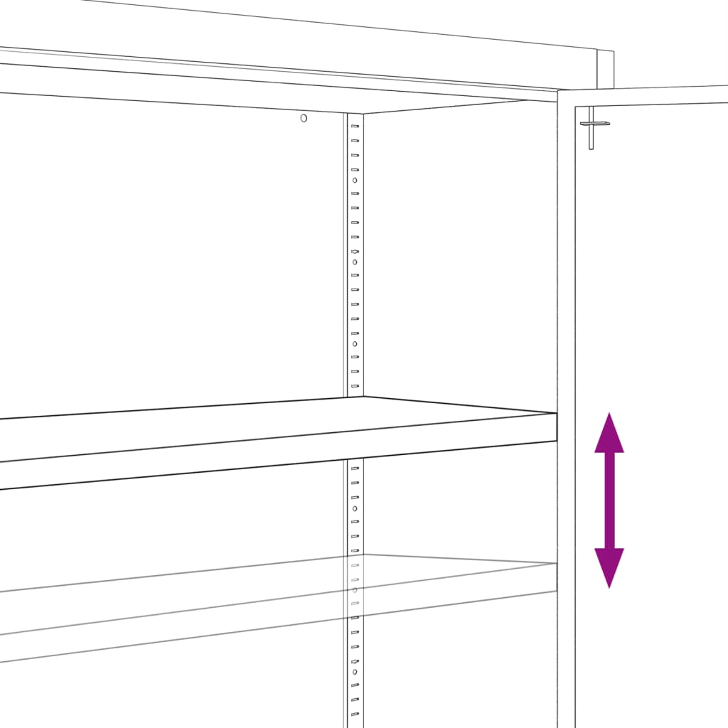 Filing cabinet anthracite 90x40x70 cm steel