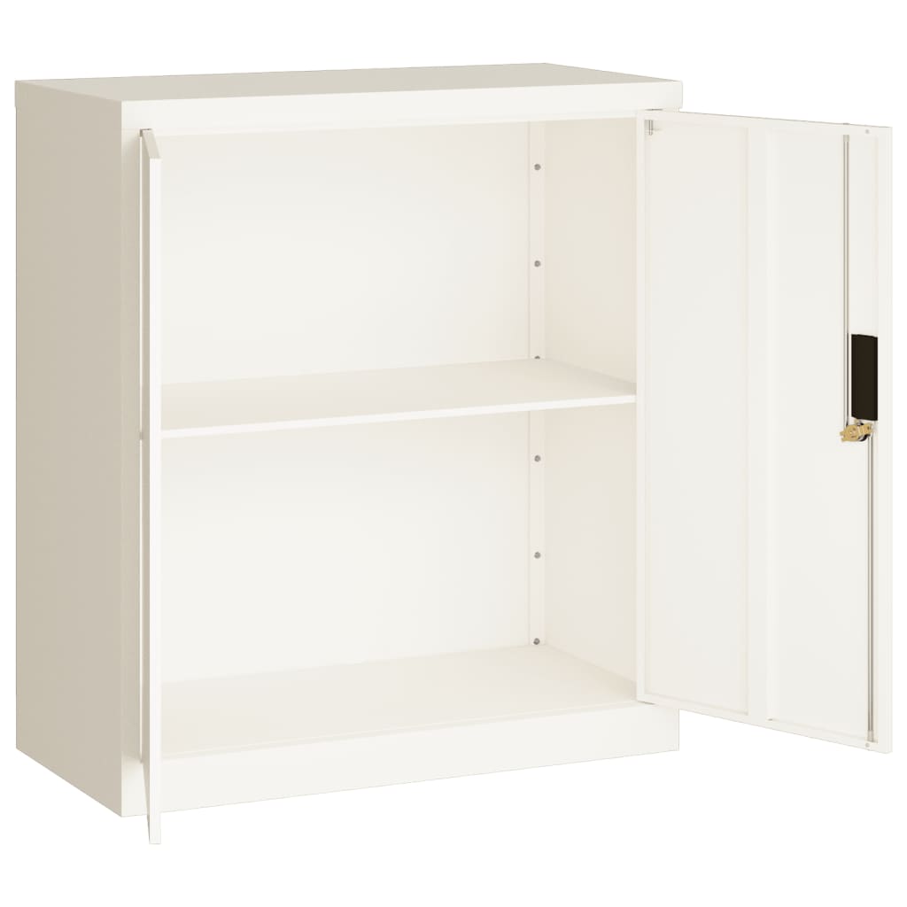 Aktenschrank Weiß 79x40x90 cm Stahl