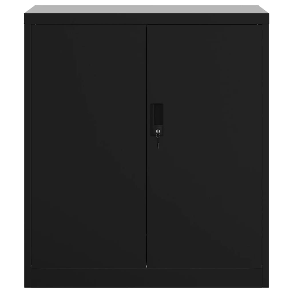 Filing cabinet black 79x40x90 cm steel