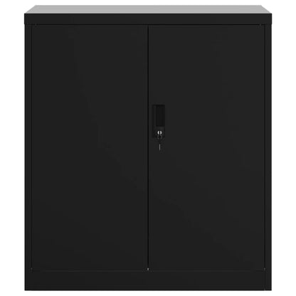 Filing cabinet black 79x40x90 cm steel