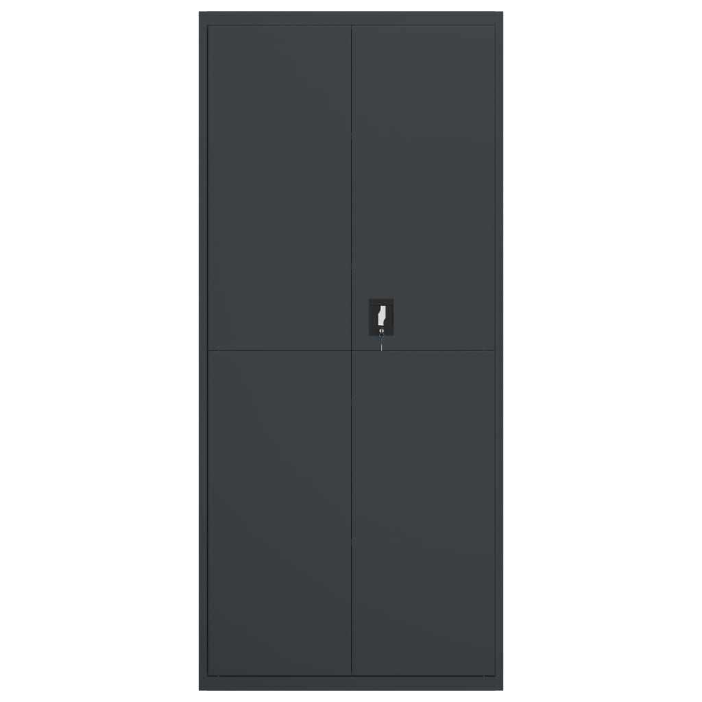 Aktenschrank Anthrazit 90x40x200 cm Stahl