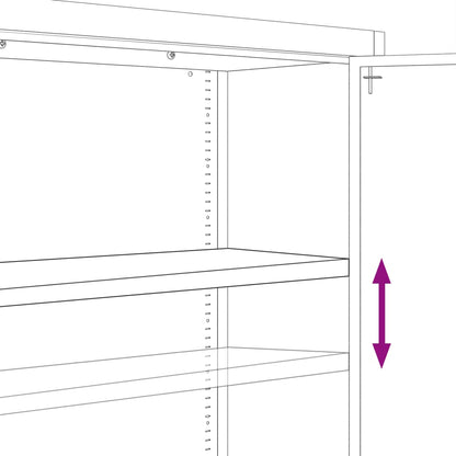 Aktenschrank Anthrazit 90x40x200 cm Stahl