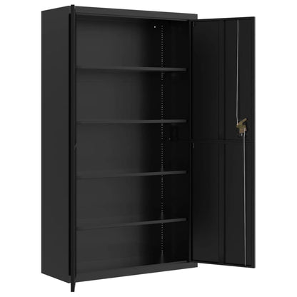 Aktenschrank Schwarz 105x40x180 cm Stahl