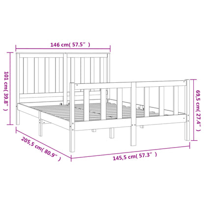 Massivholzbett ohne Matratze 140x200 cm Kiefernholz